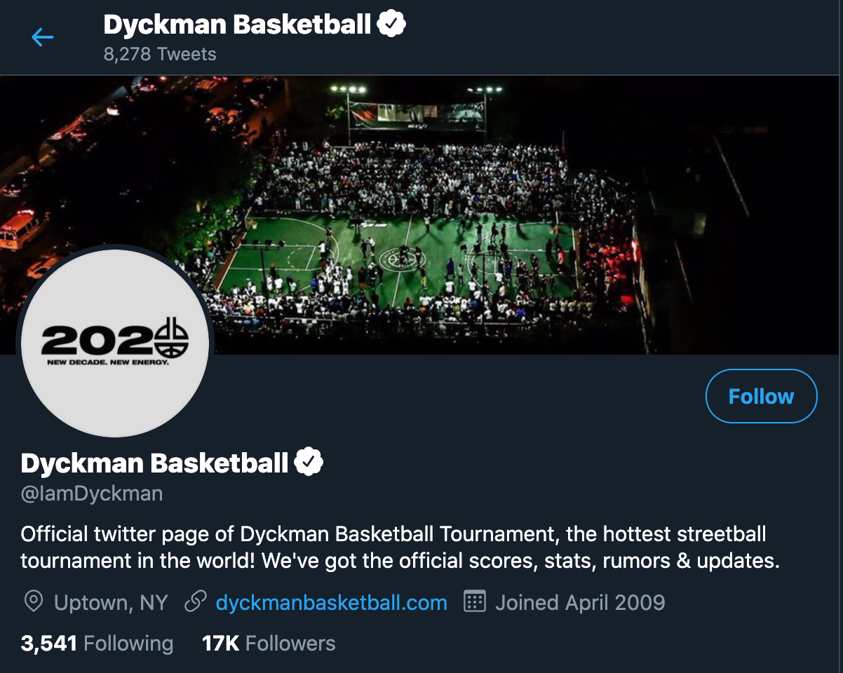 Dyckman Basketball Twitter